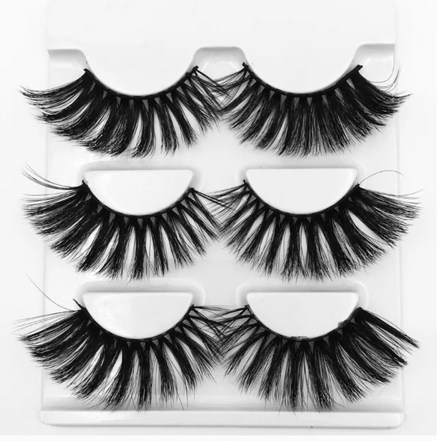 Wholesale prices private label Individual Faux Mink Eye Lashes Natural 3d Synthetic Silk Eyelashes with custom packaging