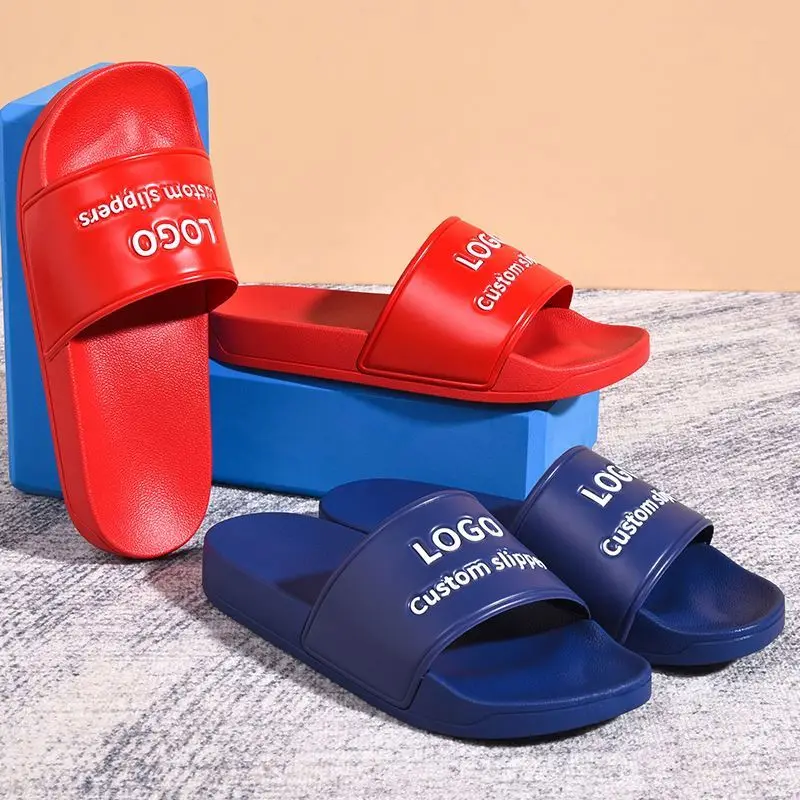 Outdoor Indoor Flip-flops Slippers 3D Printed Logo PVC Footwear Slippers For Men And Women