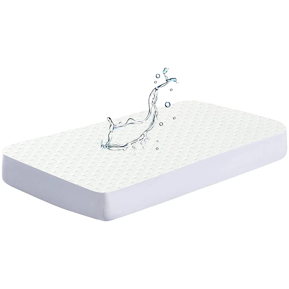 OEKO-TEX Standard Soft Cooling Bamboo Waterproof Crib Mattress Protector Pad for Baby Toddler