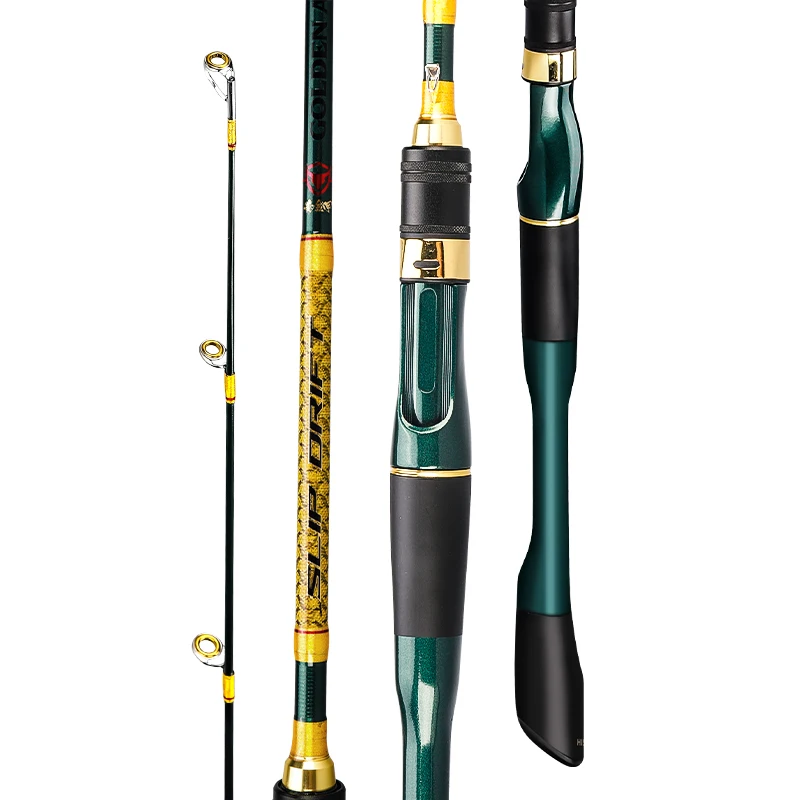 Histar Customization Golden Armor Spin Slip Drift 1.8-2.7m Ti Alloy Guide K Cloth Fast Action Fishing Rod & HD2000 Reel Combo