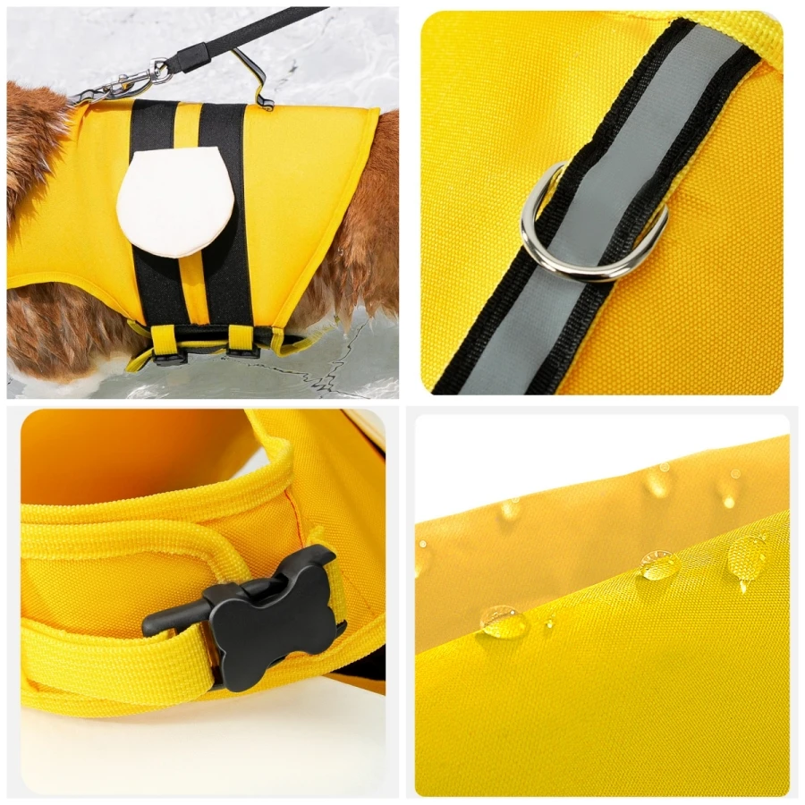 Cute Dog Life Jacket Sport Safety Rescue Vest Dog Clothes In Pool Adjustable Vests Puppy Float Swimming Suit for All Pet Dogs