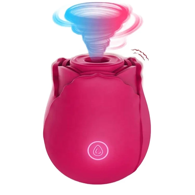 Hot Selling Waterproof Ipx7 Level Silicone Licking Tongue Electric Red Rose Sex Massage Rose Vibrator Sex Toys For Woman
