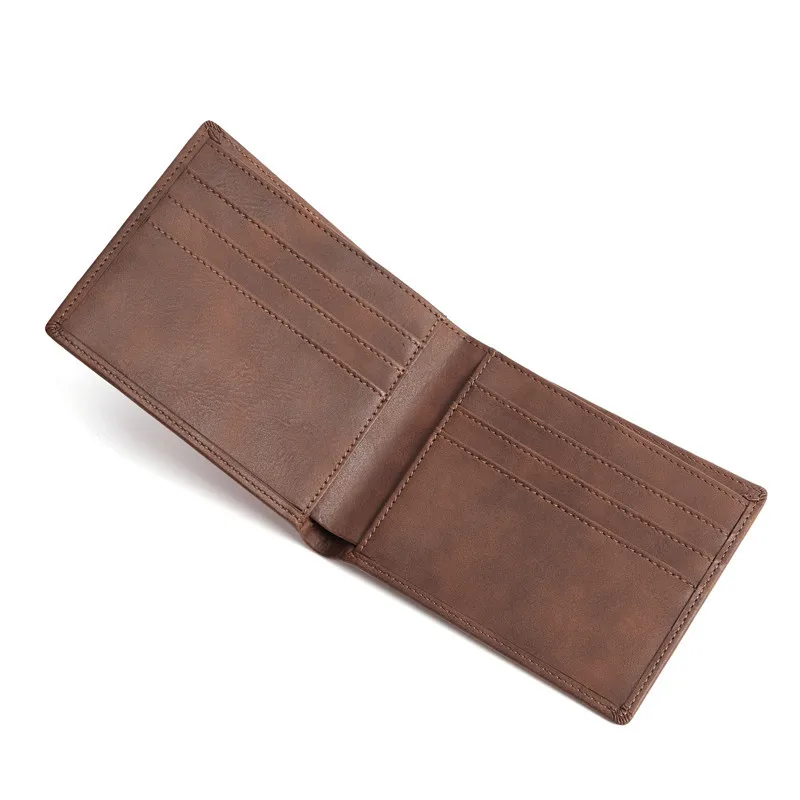 Slim Thin ID/Credit Card Holder Wallet Leather Bifold Front Pocket Wallet Custom Gifts Engrave LOGO Gift