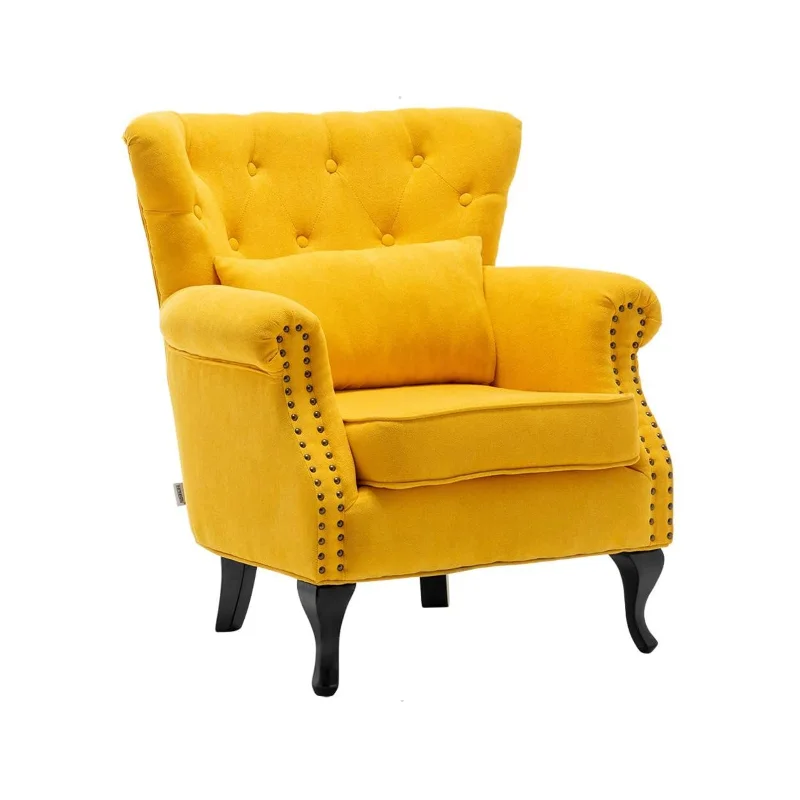 Modern Sofa Wing Yellow Chairs Leisure Accent Furniture Single Chairs Furniture Living Room Chairs