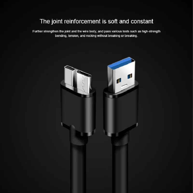 
Customized Fast Charger USB 3.0 to Micro-B Data Transfer Micro B USB3.0 Cable For Hard Drive Disk 