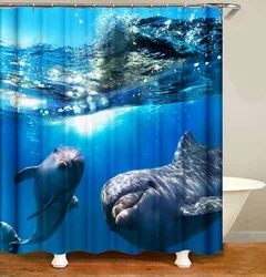 i@home patten thick canvas textile shower curtain bath curtain with sky designs