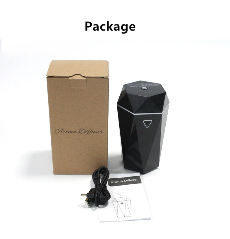 
Diamond Shape Gift Car Portable Mini Usb Car Essential Oil Aroma Diffuser 