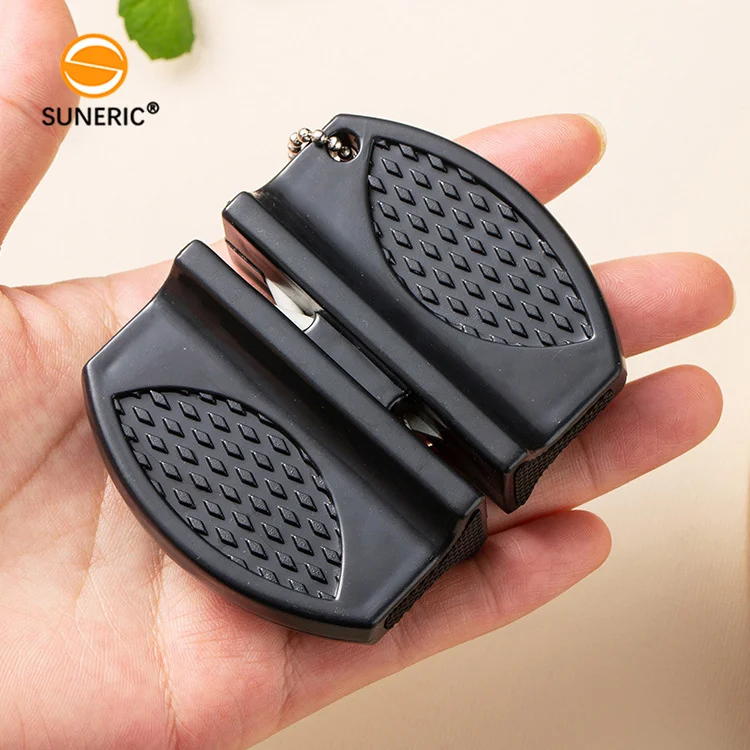 Outdoor portable manual knife sharpening kit kitchen gadgets small mini double sided knives sharpener