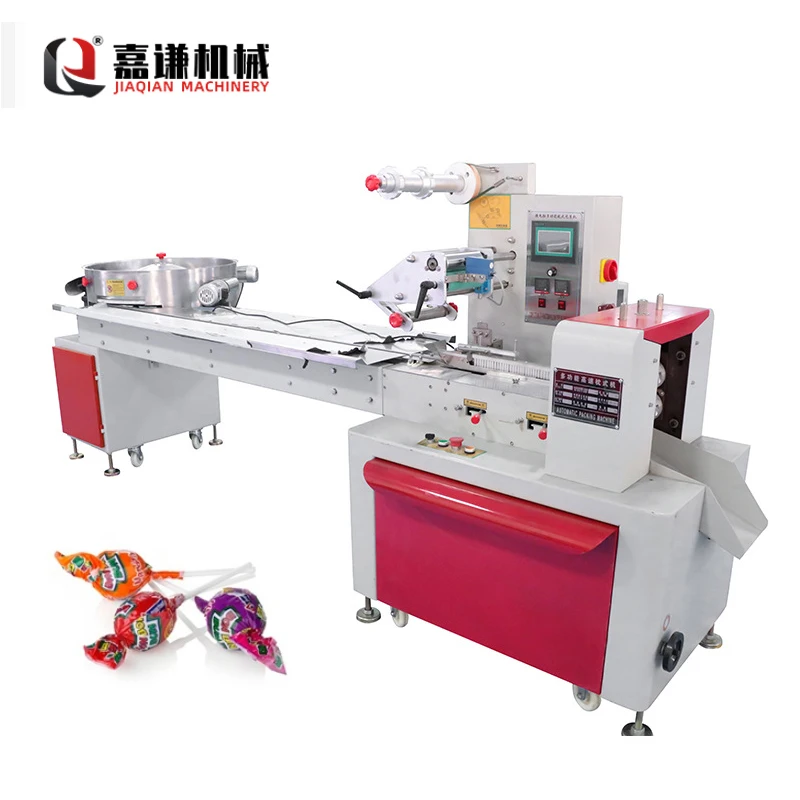 Flow Automatic Lollipop Candy Wrapping Packaging Machine
