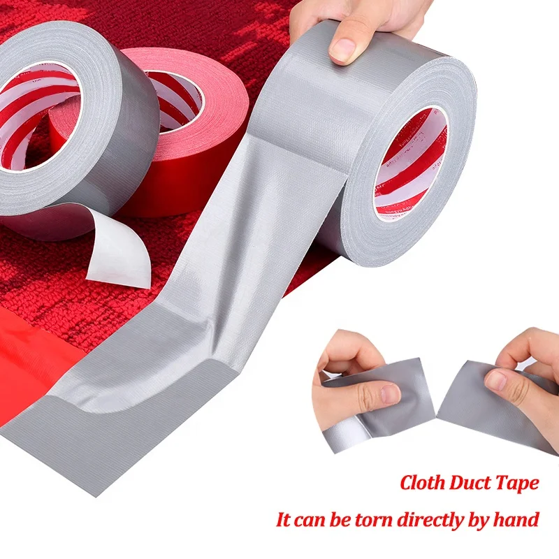 Rubber glue Heavy Duty Waterproof Branded strong Adhesive Silver Fabric Floor Cloth Duct Tape