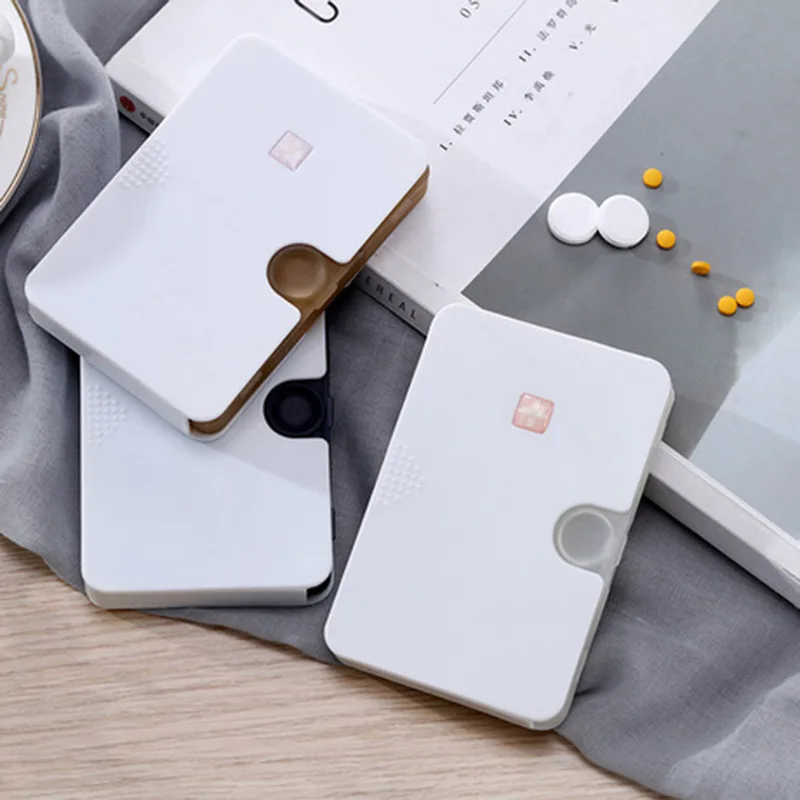 NBBLUESKY Portable Medicine Pill Box 6 Compartments Drawer Type Travel Pill Case Dosage Vitamins Cod Liver Oil Other Supplements