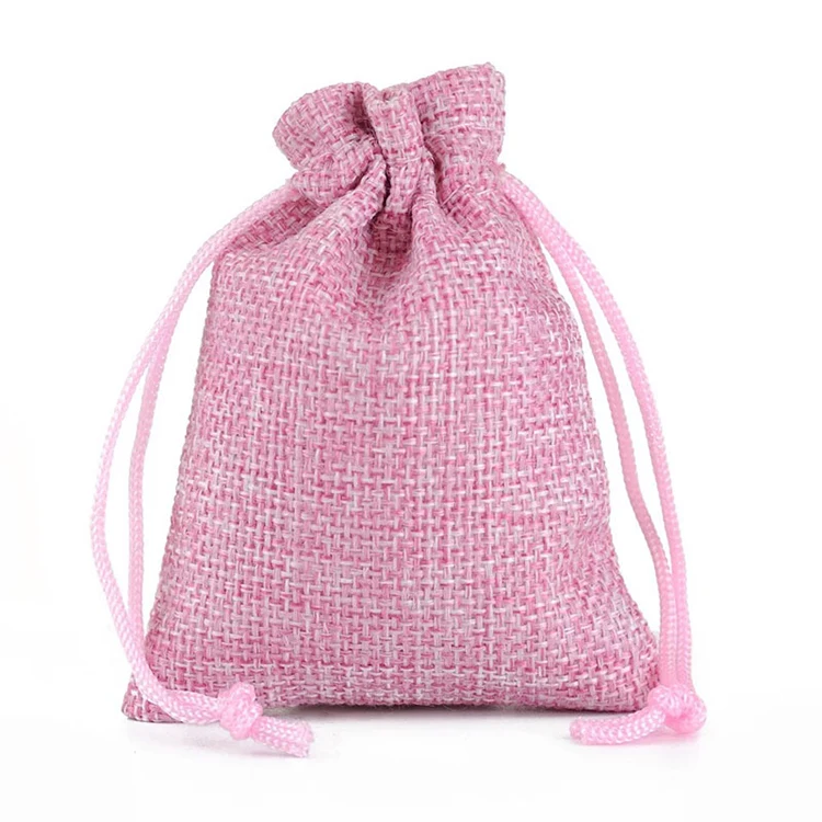 Custom Printing Coffee Beans Peanut Candy Seed Storage Jute Drawstring Bag