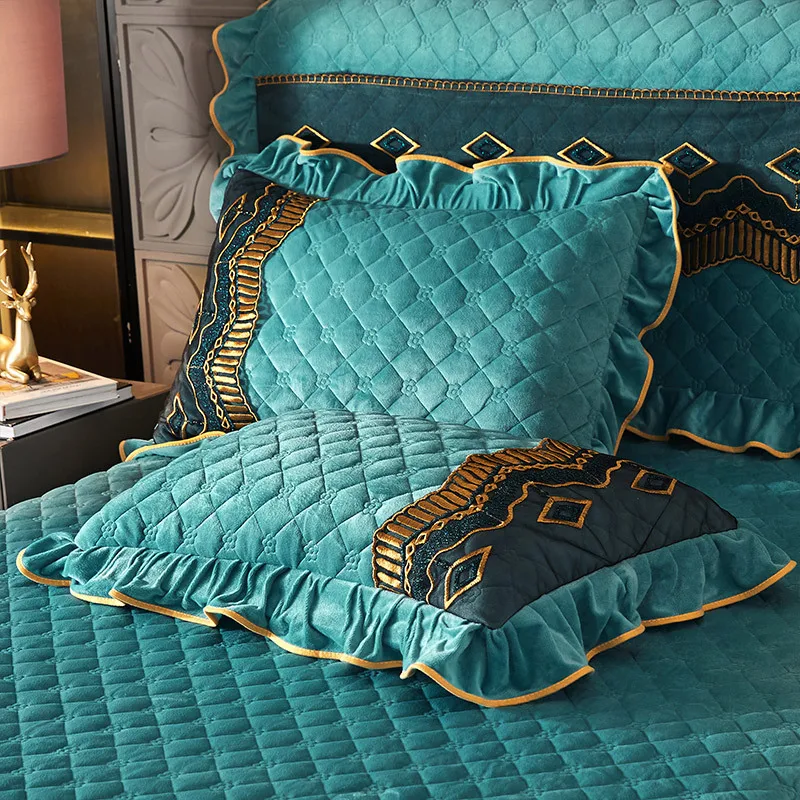 Bedspread Slip Set Bedspread Luxury Embroidered Bedding Set 4 Piece Flat Sheet Pillowcase Bedspread bed cover