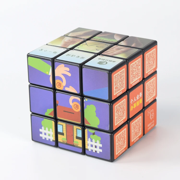 Factory direct sales boutique High quality Plastic custom promotion 3x3 magic cube puzzle