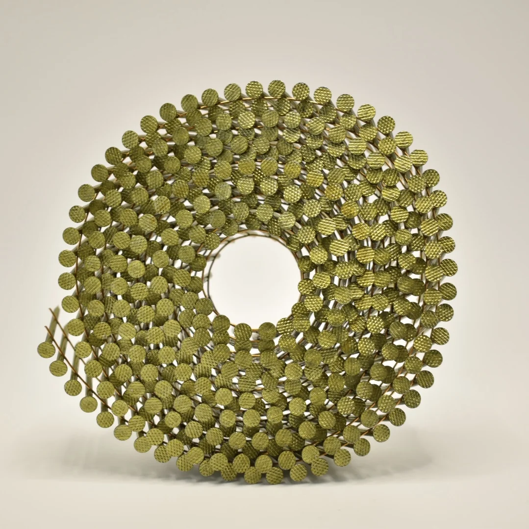 Screw smooth ring shank Factory Prices Q235 material full color coated  Coils Nails Wooden pallet use