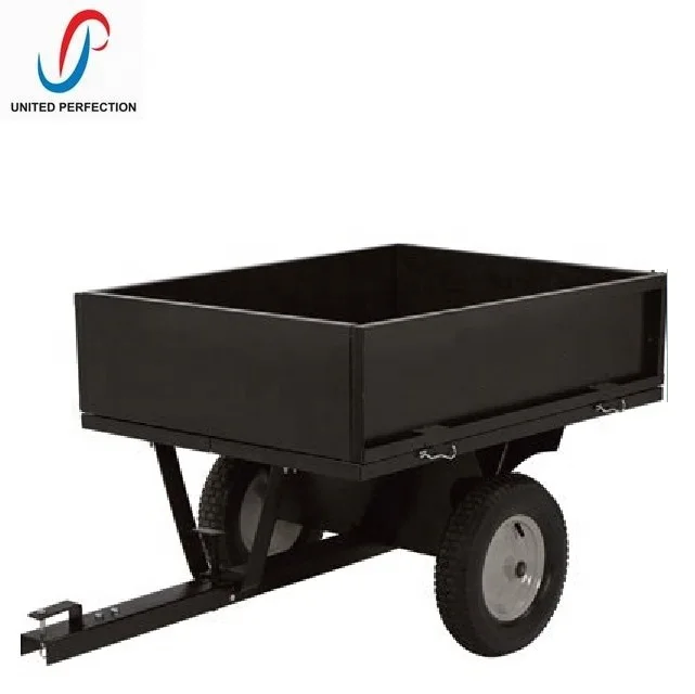 low MOQ best price hot sale dump cart flat bed Trailer motorcycle trailer with HEAVY LOADING