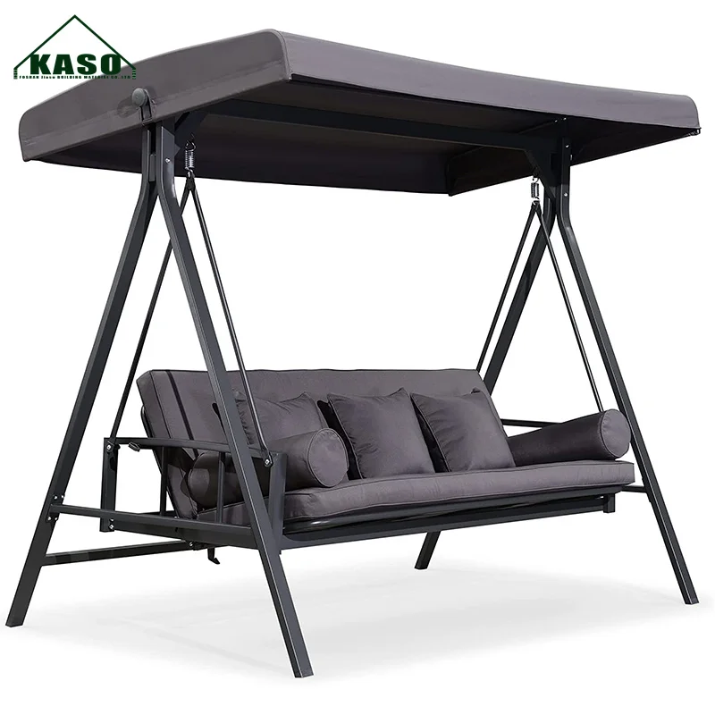 Canada Person Patio Canopy Furniture 300 Lb Capacity 3-Seat Seater 3 Seats Hotel Swing Chair