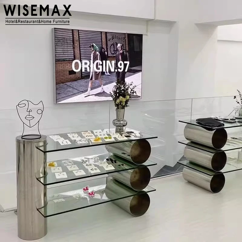 WISEMAX мебель современная стойка для витрины из нержавеющей стали обуви и сумок магазин в торговом центре домашнего шкафа
