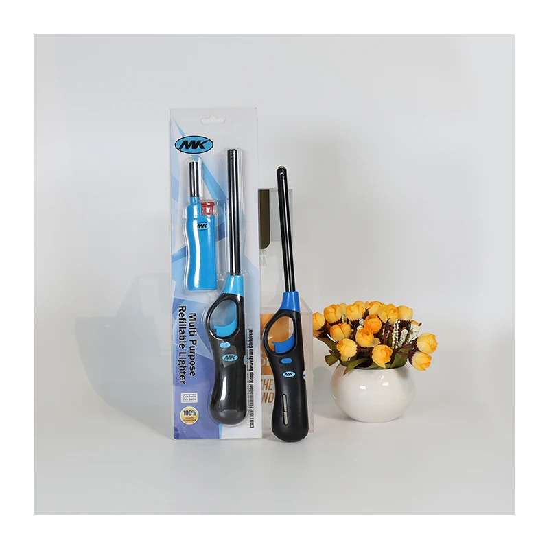 MK custom candle kitchen gun lighter holder candle lighter bulk refillable gas lighter bbq kitchen lighter