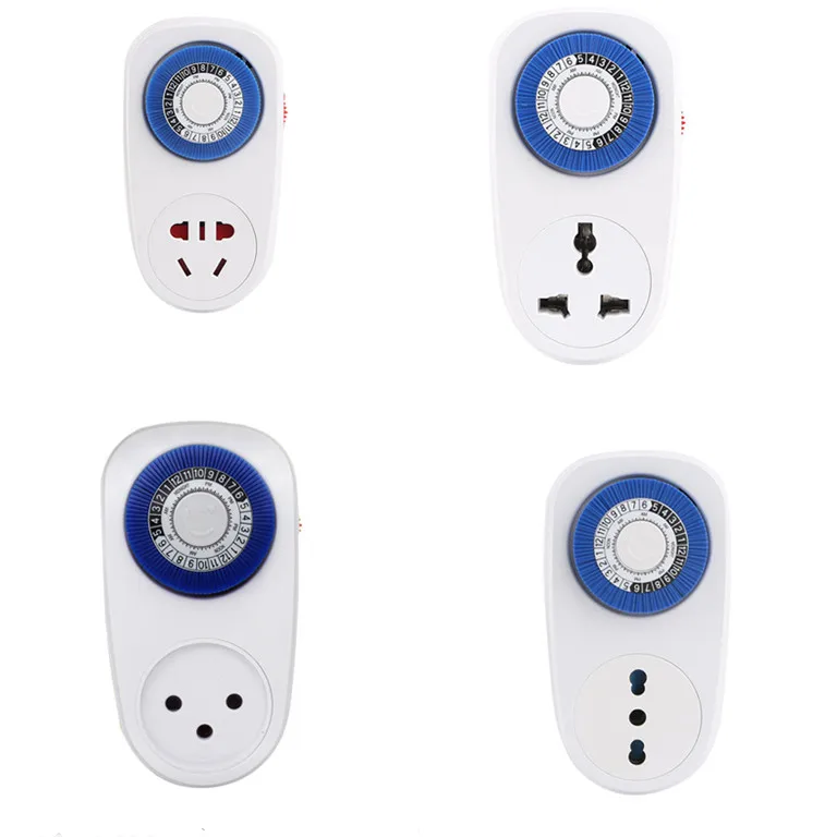 CN/IT/IL/multi-function Programmable Mechanical Mini Timer Switch Smart Countdown Switch Socket 24 Hours Blue