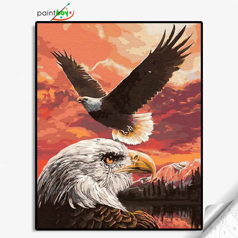 GX36240 Diy home decor animal color oil painting acrylic painting by number