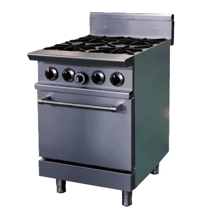 Commercial Full Series Kitchen Equipment Free Standing Stainless Steel 6 Burners Gas Cooking Ranges Stove With Oven