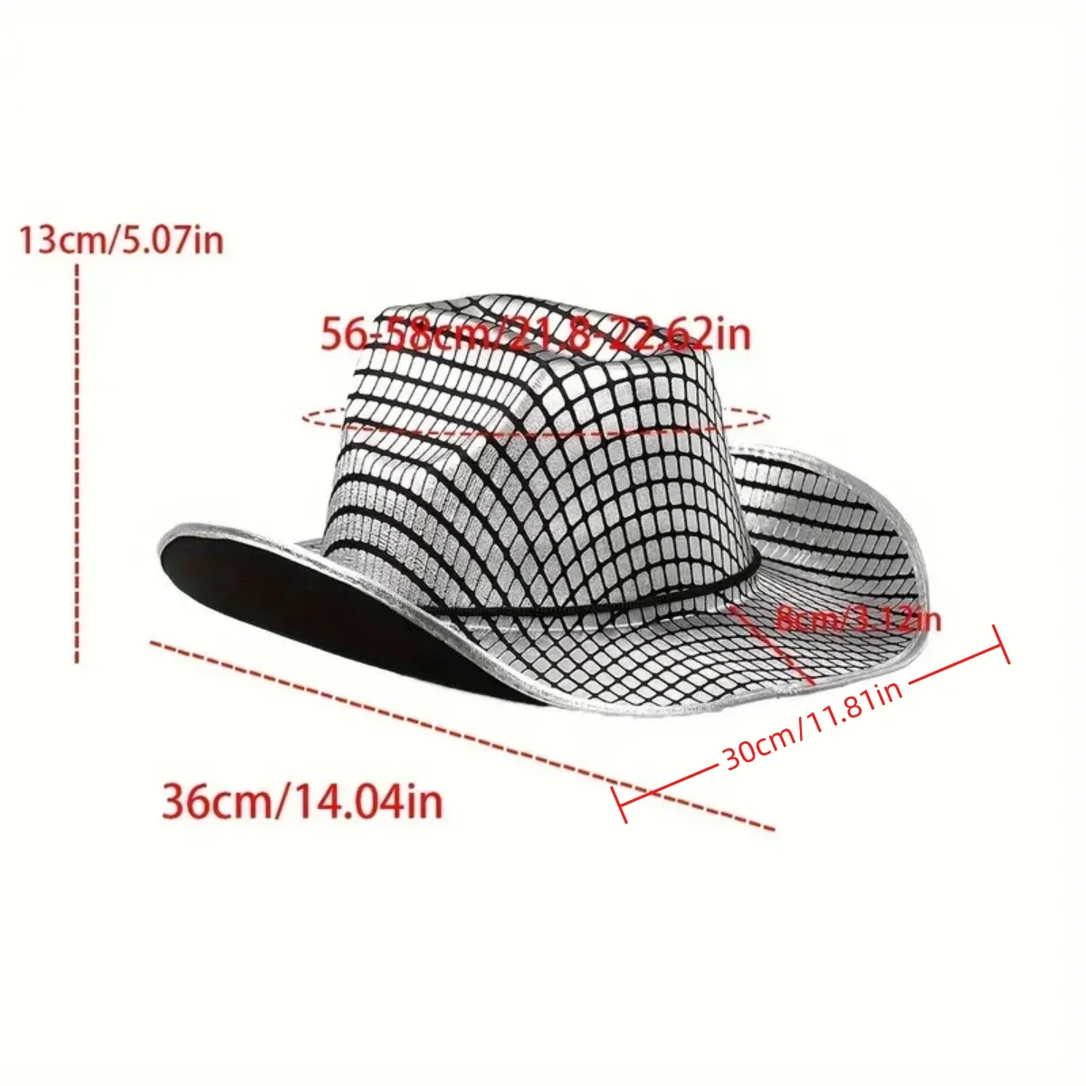 Western cowboy hat gold and silver mesh Panamanian hat stylish lightweight rolled fedora cowboy hat For ladies and men