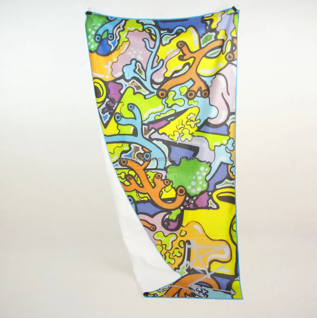 Wholesale sand free factory quick dry cheap large custom logo printing microfiber beach towel