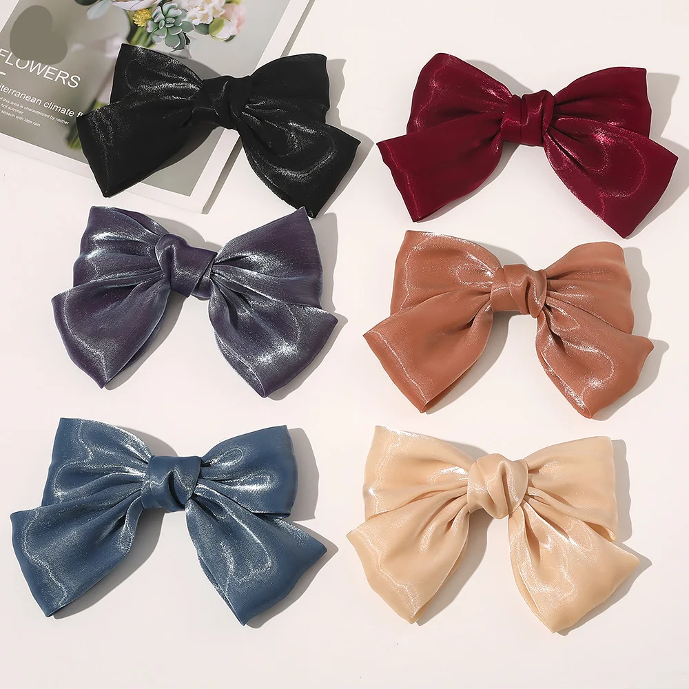 Girl Korean Hairpins Bowknot Hair Accessories Red Big Hair Butterfly Bow Ties Hair Clips Hairpin