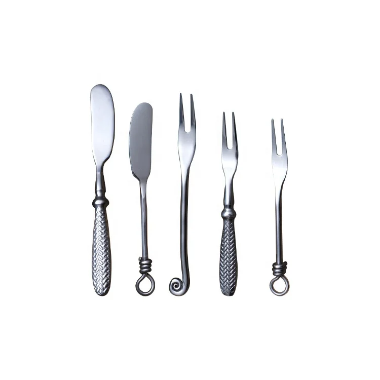 stainless steel 304 cutlery set cheese dessert butter knife fruit fork Jam spreader