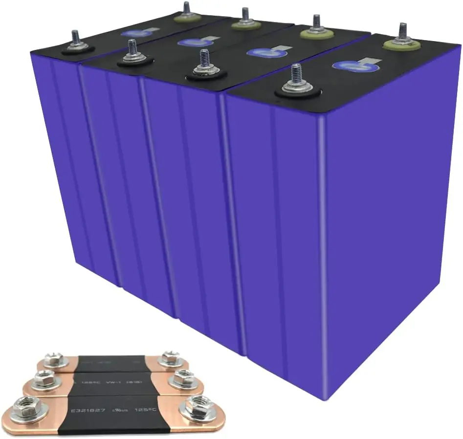 4PCS Grade A 6000+ Deep Cycle LiFePO4 Battery Cells with QR Code, Lithium Iron Phosphate DIY 12V 24V 48V Battery Pack for Solar