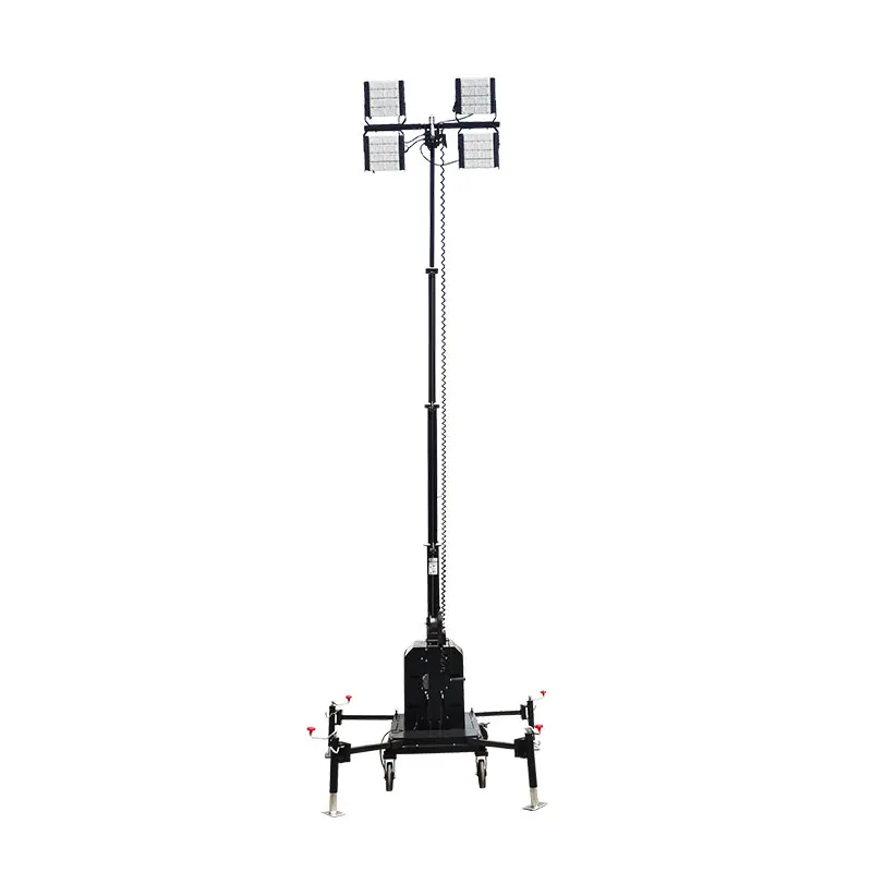 American Standard 4*400 W Led Light Tower For Construction Site And Mining