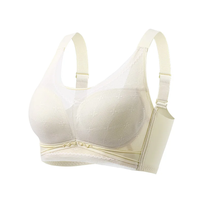 Ultra-thin Cup Gathered Chest Type Non-compression Bra Comfortable Shaped Bra