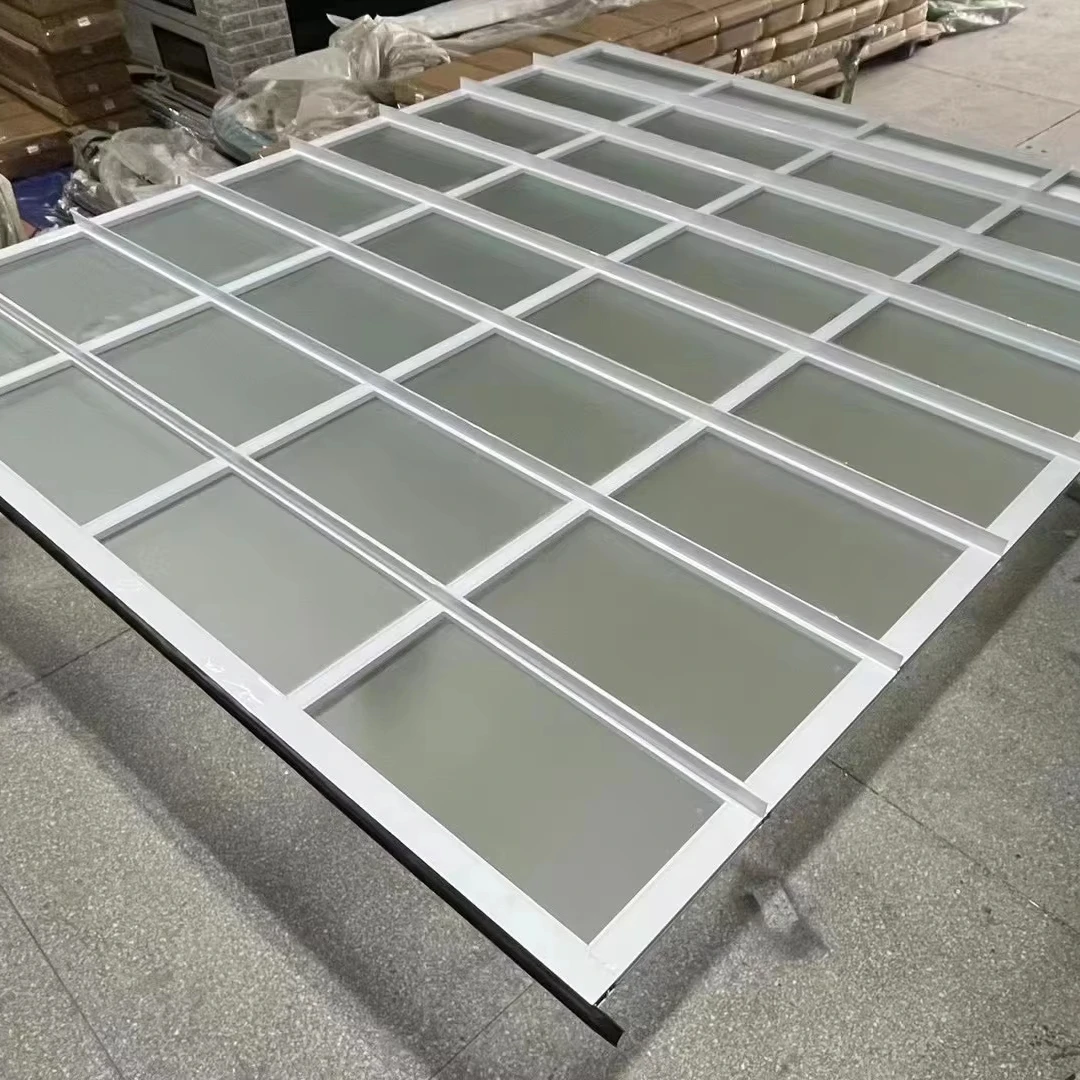 Prima Automatic Electric Rolling Exterior Aluminum Alloy Full View Double Glass Sectional  Roll Up Garage Door