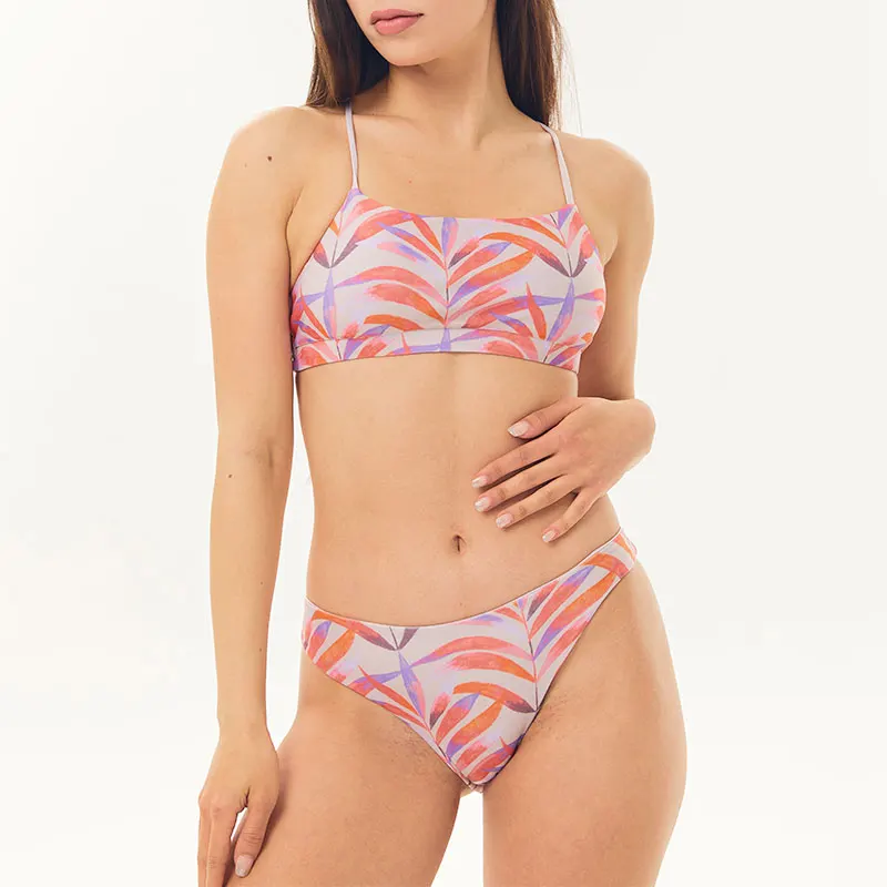 Professional factory Custom designer Logo Swimsuits for Women Halter Bikinis & Beachwear Two Piece Sexy Swimwear