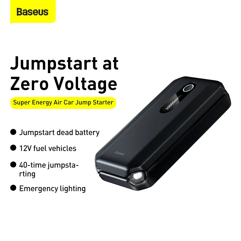 Baseus 10000mAh 12V Peak Current 1000A Portable Emergency Power Bank Car Jump Starter