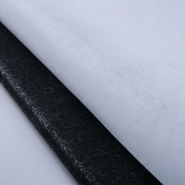 Cut away nonwoven interlining gum stay 1050HF 100% polyester fusible interfacing fabric