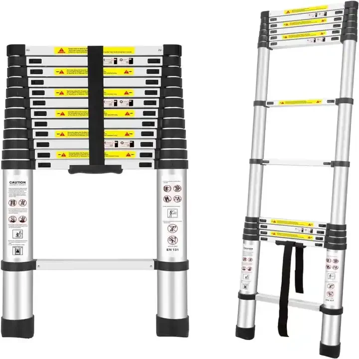 Uni-Silent 150kg Light Industrial Ladder Convenient Steps Folding Multi Purpose Telescopic Aluminum Ladder FL-T1032