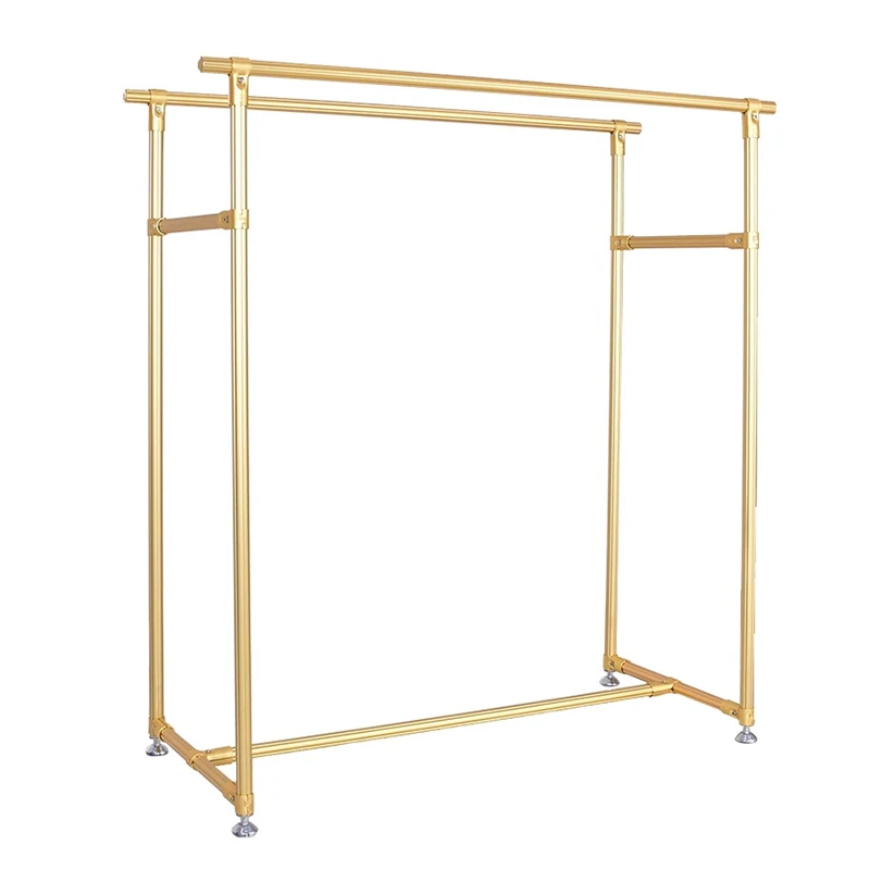 double bedroom clothes hanger storage stand dress cloth drying rack