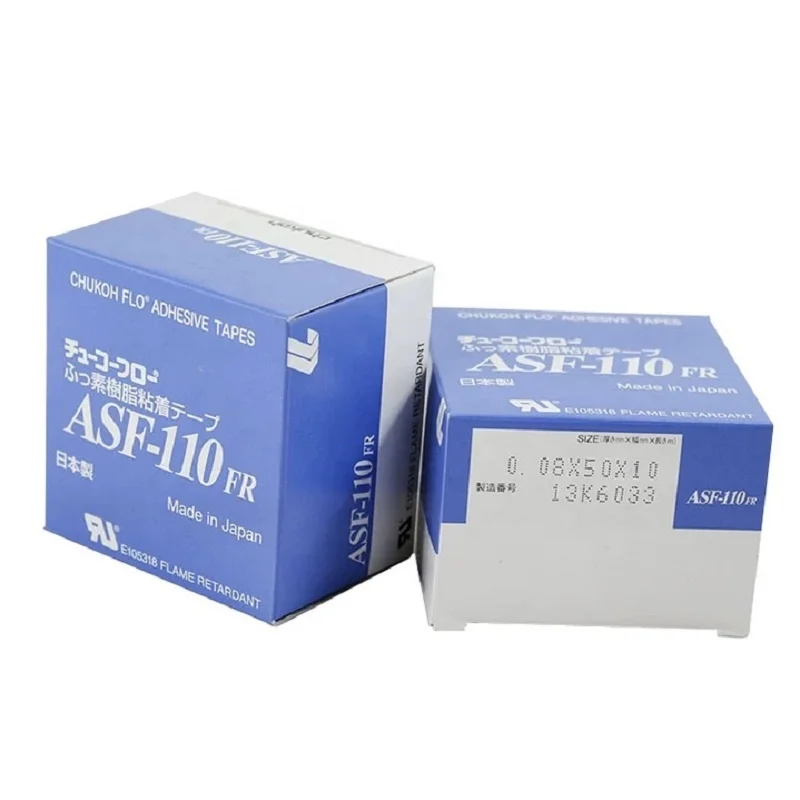 Japan CHUKOH Adhesive tapes ASF-110FR PTFE Silicone Adhesive tapes T0.08*W50mm*10m
