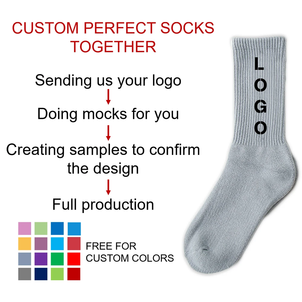 Custom design your own basketball ribbed socks plain white sport logo customize socks