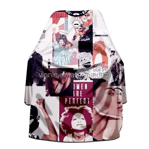 New Sublimation Printing 100% Polyester Machine Washable Barber Sports Cape for hair cutting, designed barber capes