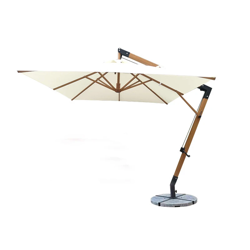 Aluminum cantilever patio custom commercial design parasol crank side pole garden sun patio beach outdoor umbrella