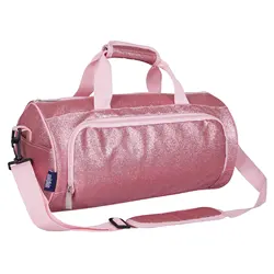 Custom Made Girls Pink Glitter Dance Bag Teenage weekender overnight travel duffel bag ballet cheerleading bag for Children