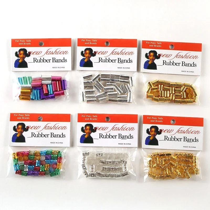Ruyan Dreadlocks Braiding Beads Metal Cuffs Filigree Tubes Hair Jewelry Rings Hair Decorations