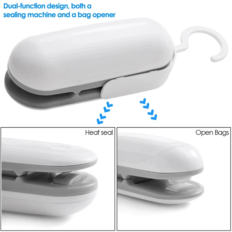 Plastic Heat Bag Sealer Manual Capper Sealing Machine Portable Mini Chip Bag Sealer 2 in 1 Sealer And Cutter
