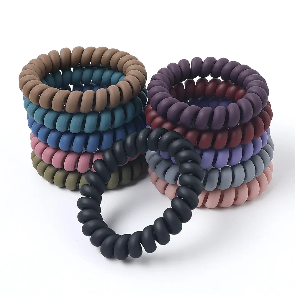 2023 new arrivals women elastic hair ties hair rubber bands telephone cord ties hair coils