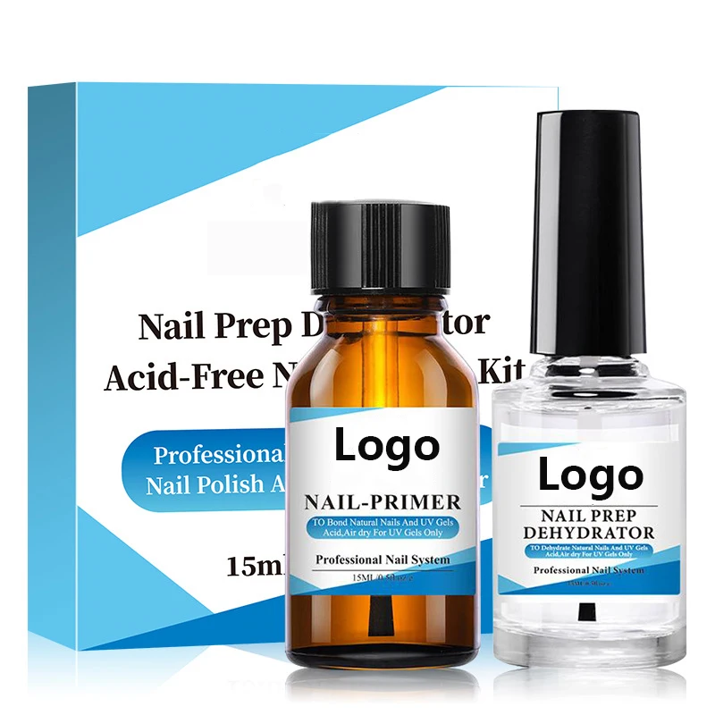 Nail Prep Dehydrator and Nail Primer X-strength No Burn Non Acid Protein Bond Primer for Acrylic Powder and UV Gel Nail Polish
