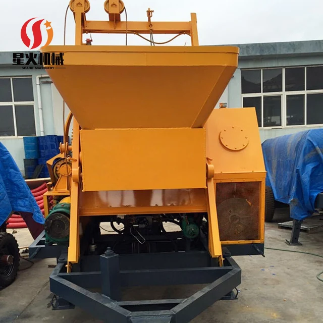 Electric Concrete Mixer with Pump Machine and Pipe Mini 60 Meter Concrete Mixer Pump Mobile Dry Concrete Mixer with Pump