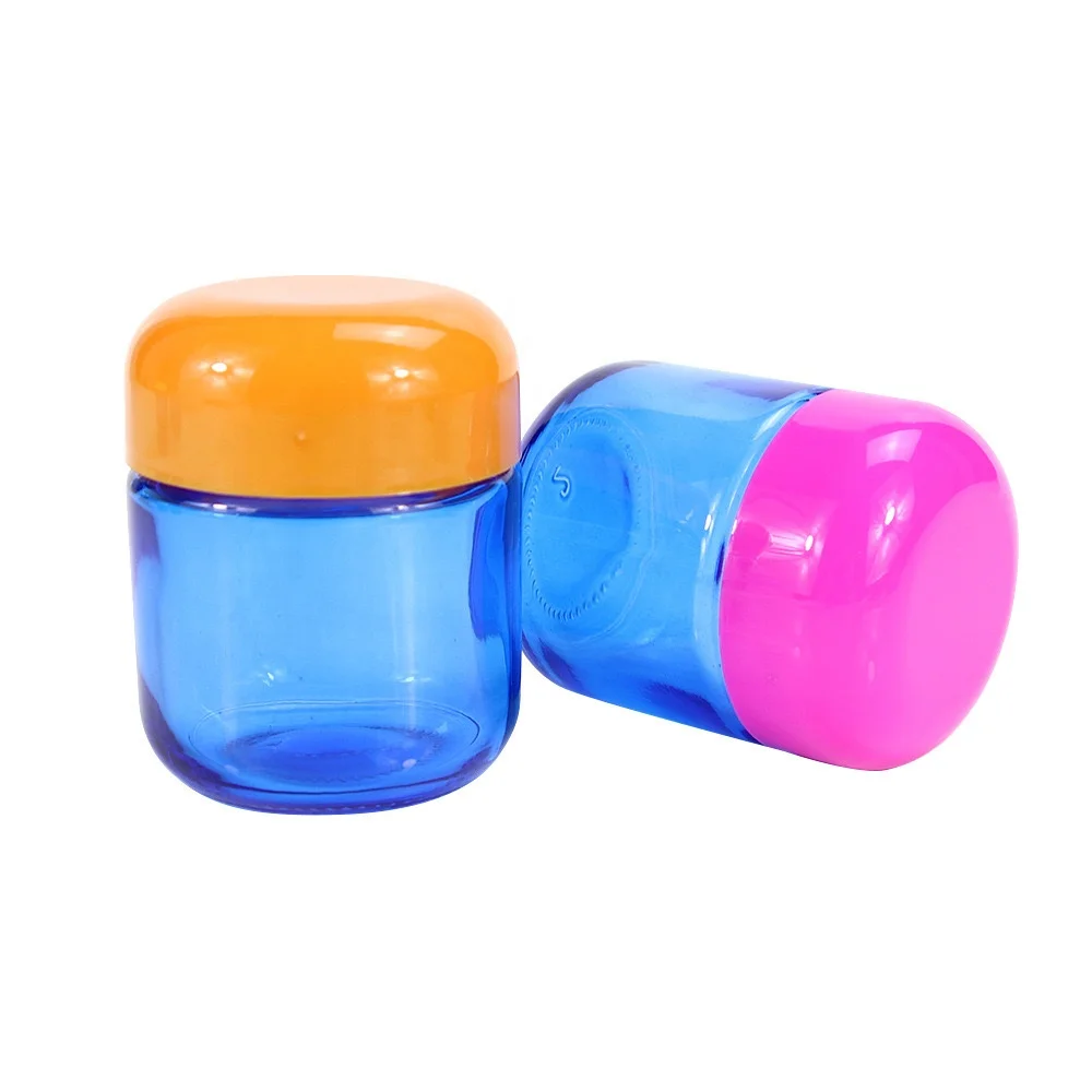 3.5G 10ML Clear Glass Round Concentrate Wax Container Rosin Empty Plastic Packaging Skin Cream Jar